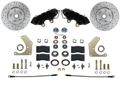 LEED Brakes BFC2001SMX Mopar A Body MaxGrip XDS Conversion Kit - Spindle Mount - Black Powder Coat