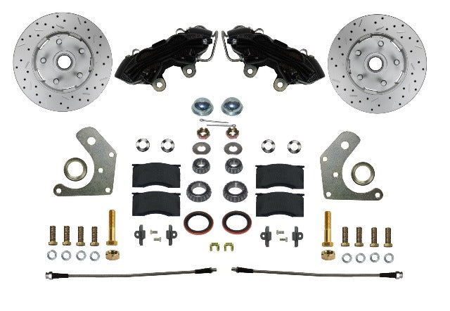 LEED Brakes BFC2002SMX Mopar B and E Body MaxGrip XDS Conversion Kit - Spindle Mount - Black Powder Coat