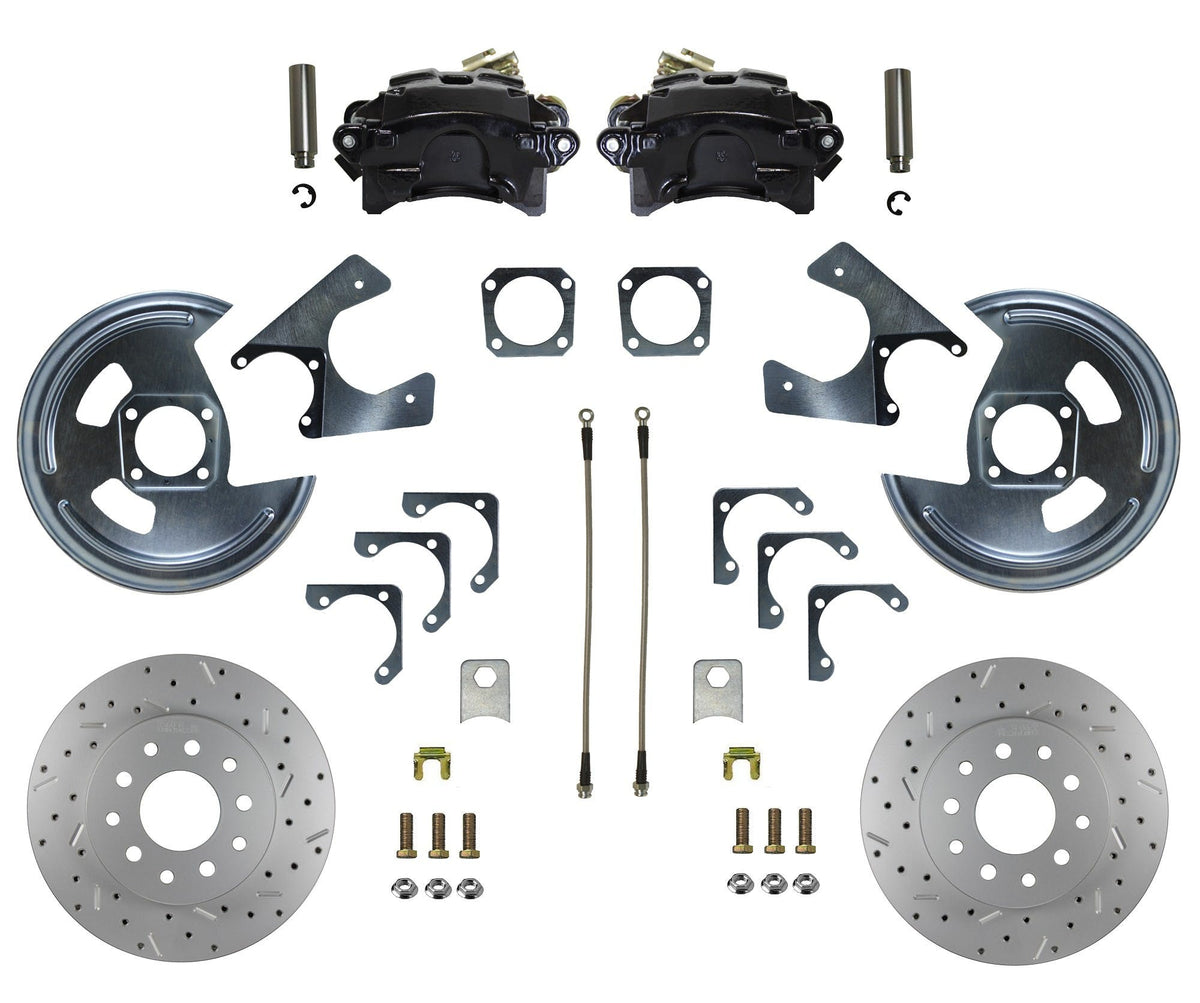 LEED Brakes BRC1001X Rear Disc Brake Kit - GM 10 and 12 Bolt - Black - MaxGrip