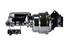 LEED Brakes ETFF7 7 in Dual Power Booster , 1 in Bore, Adj. Combo Valve (Chrome)