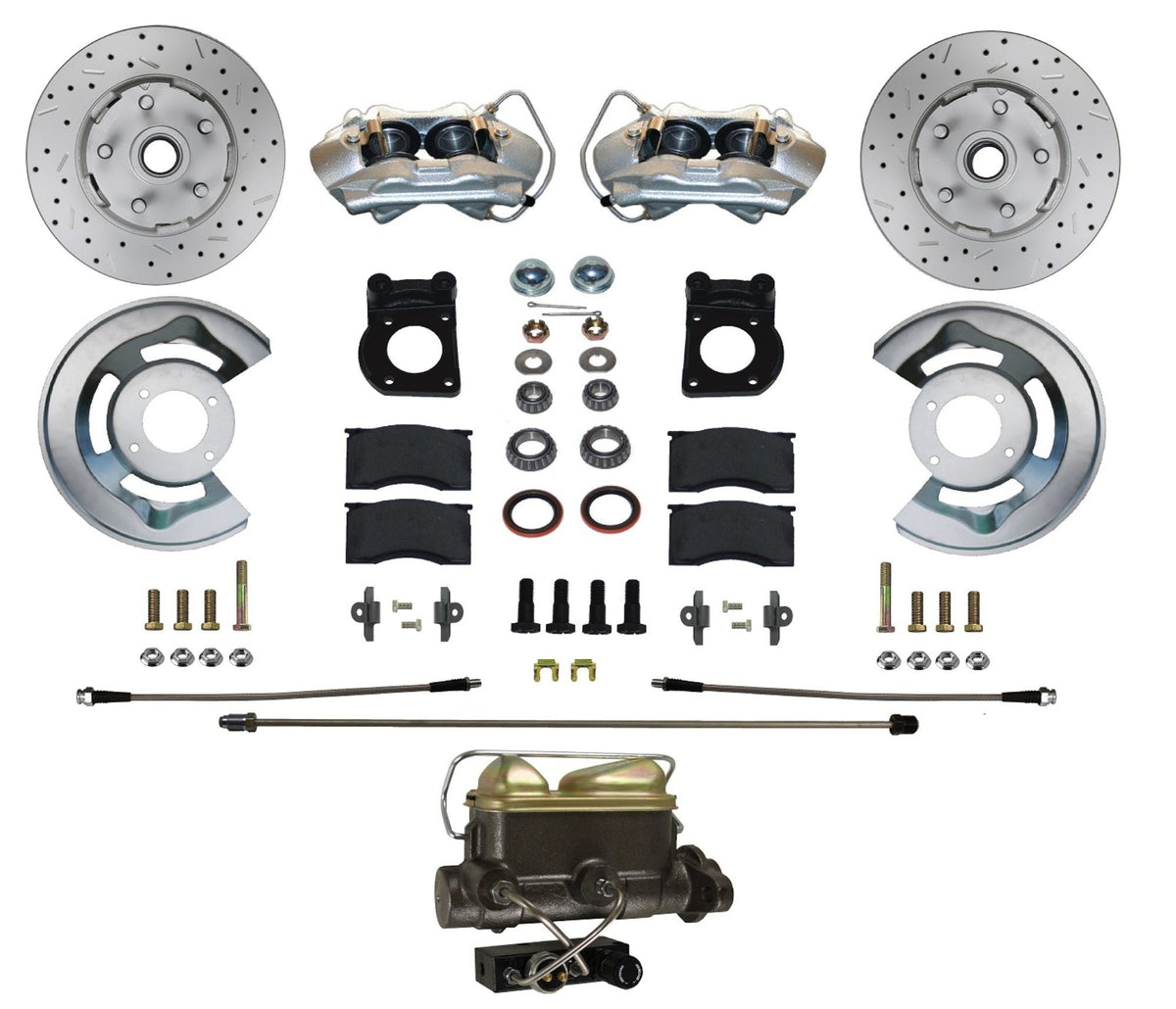 LEED Brakes FC0001-4C7X Manual Front Disc Brake Conversion Kit  with MaxGrip XDS