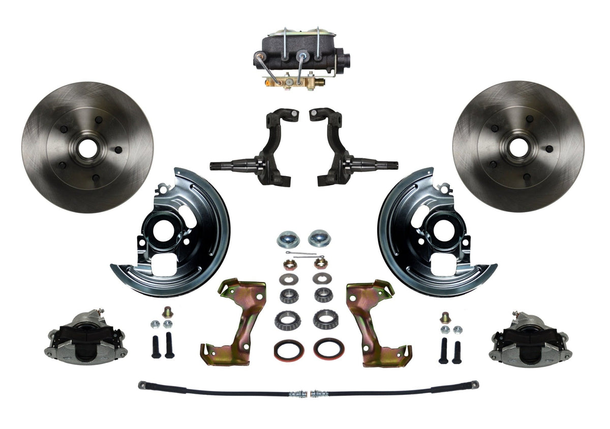 LEED Brakes FC1002-381 Manual Front Disc Conversion Kit Disc/Drum Bottom Mount