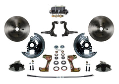 LEED Brakes FC1002-381 Manual Front Disc Conversion Kit Disc/Drum Bottom Mount