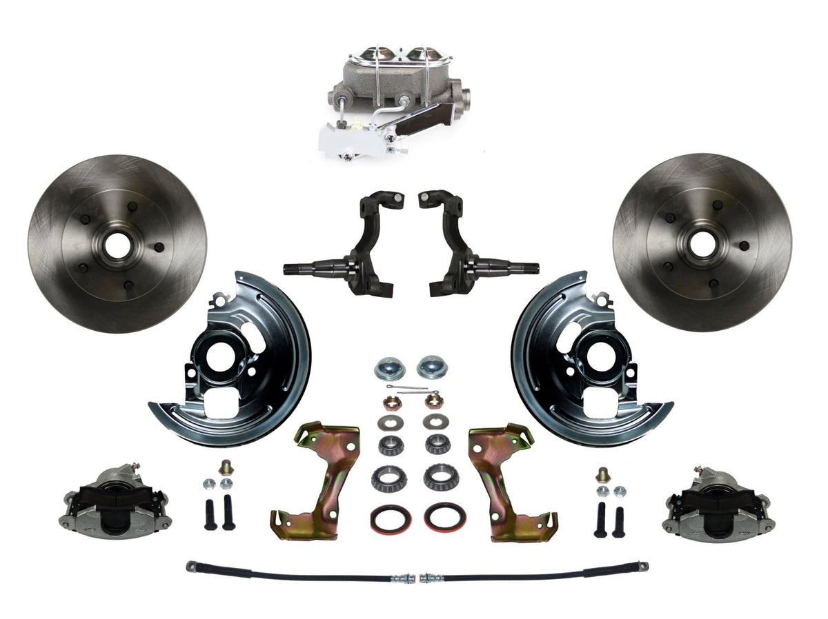 LEED Brakes FC1002-EA1 Manual Front Disc Conversion Kit - Disc Drum - Zinc