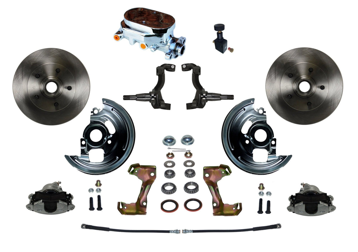 LEED Brakes FC1002-F05 Manual Front Disc Conversion Kit - Adj Valve - Chrome