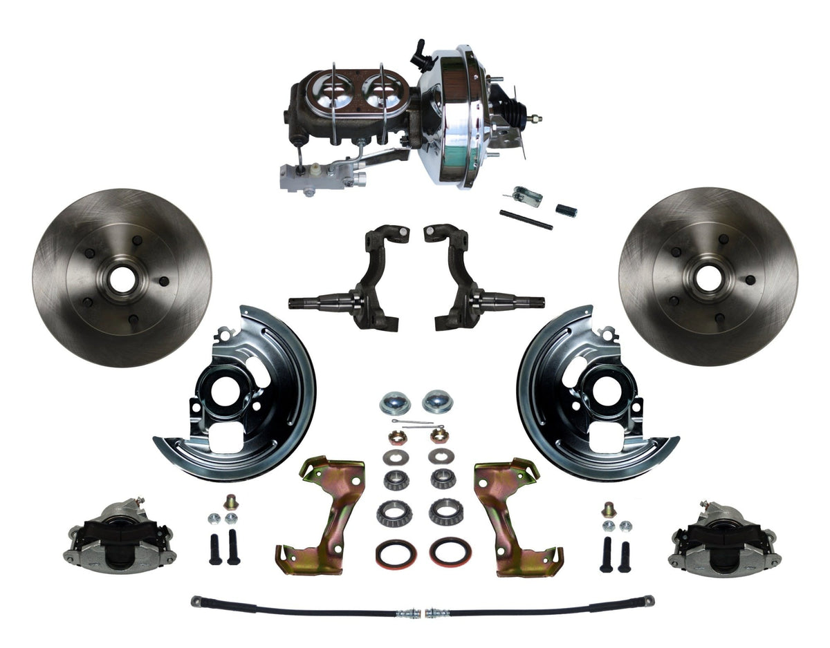 LEED Brakes FC1002-FBB2 Power Front Disc Conversion Kit Disc/Drum - Chrome