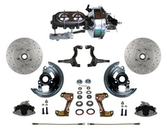 LEED Brakes FC1002-FBB2X Power Front Disc Conversion Kit - Disc/Drum  - MaxGrip - Chrome