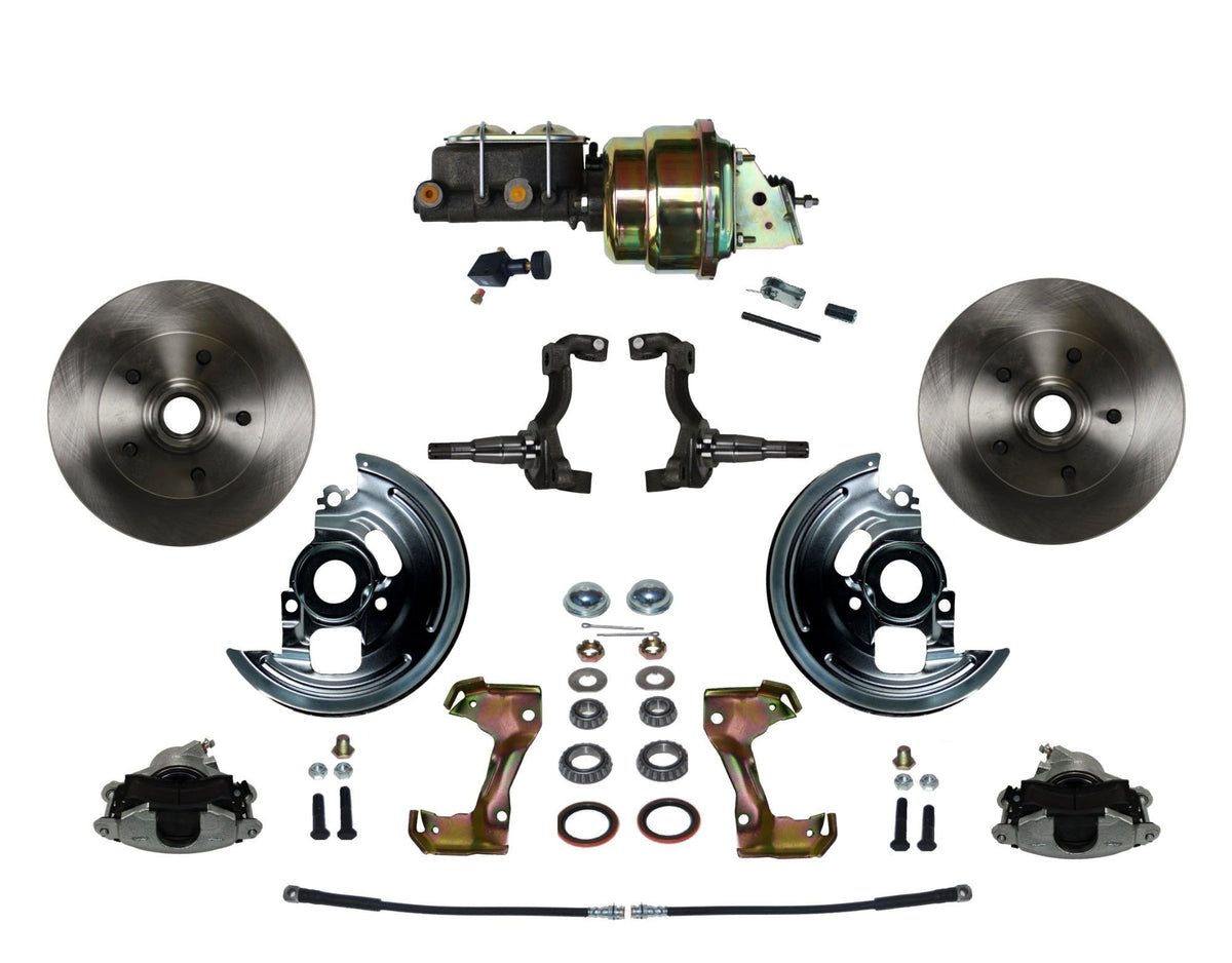 LEED Brakes FC1002-K105 Power Front Disc Kit - 7 in - Adj Valve - Zinc