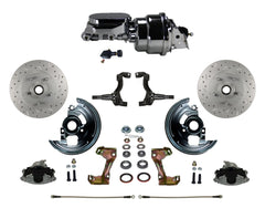 LEED Brakes FC1002-L605X Power Front Disc Kit - 7 in - Adj Valve - MaxGrip XDS - Chrome