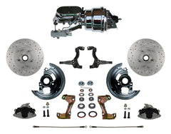 LEED Brakes FC1002-L6B2X Power Front Disc Kit - 7 in - Disc Drum - MaxGrip XDS - Chrome