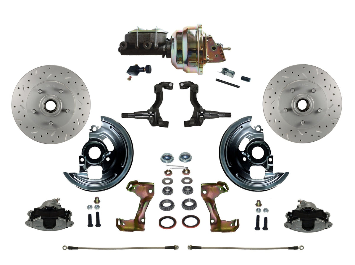 LEED Brakes FC1002-M105X Power Front Disc Kit - 8 in - Adj Valve - MaxGrip XDS - Zinc