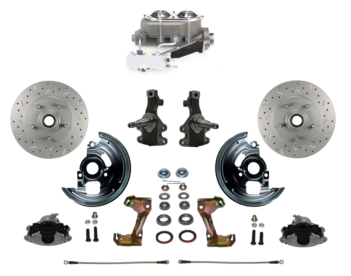 LEED Brakes FC1003-EA1X Manual Front Disc Conversion Kit - Disc Drum - MaxGrip - Zinc
