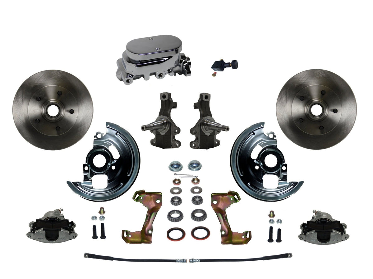 LEED Brakes FC1003-F05 Manual Front Disc Conversion Kit - Adj Valve - Chrome