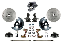 LEED Brakes FC1003-FA3X Manual Front Disc Conversion Kit - Disc Disc - MaxGrip - Chrome