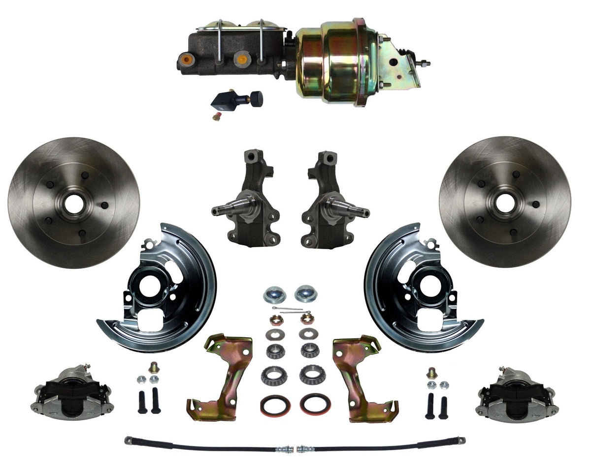 LEED Brakes FC1003-K105 Power Front Disc Kit - 7 in - Adj Valve - Zinc