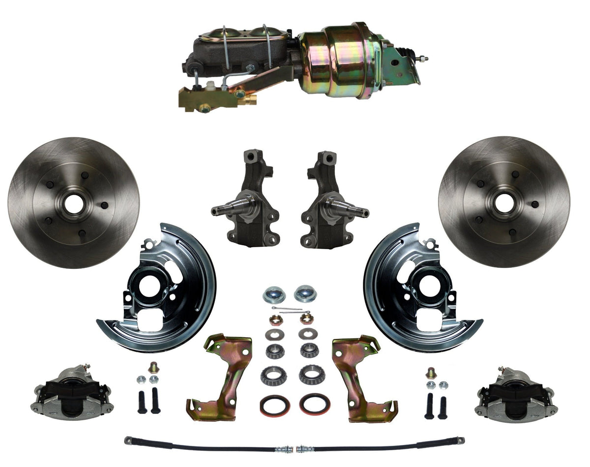 LEED Brakes FC1003-K1A1 Power Front Disc Kit - 7 in - Disc Drum - Zinc