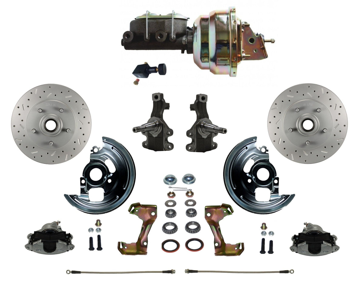 LEED Brakes FC1003-M105X Power Front Disc Kit - 8 in - Adj Valve - MaxGrip XDS - Zinc