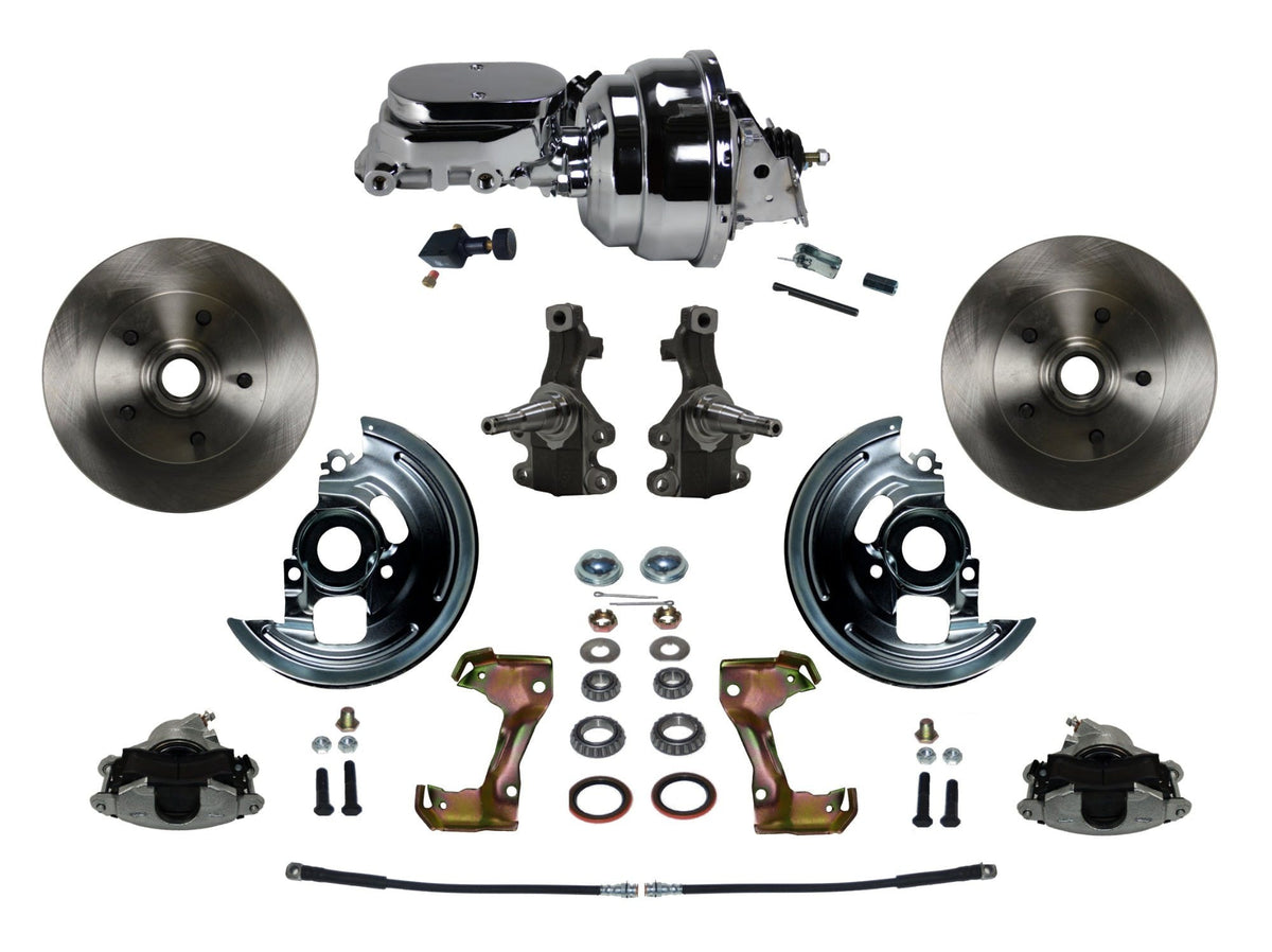 LEED Brakes FC1003-N605 Power Front Disc Kit - 8 in - Adj Valve - Chrome