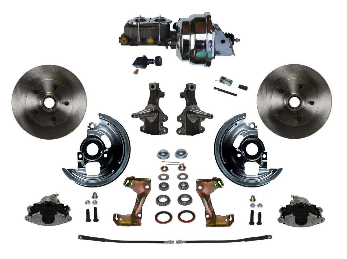 LEED Brakes FC1003-NB05 Power Front Disc Kit - 8 in - Adj Valve - Chrome