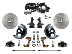 LEED Brakes FC1003-NBB2X Power Front Disc Kit - 8 in - Disc Drum - MaxGrip XDS - Chrome
