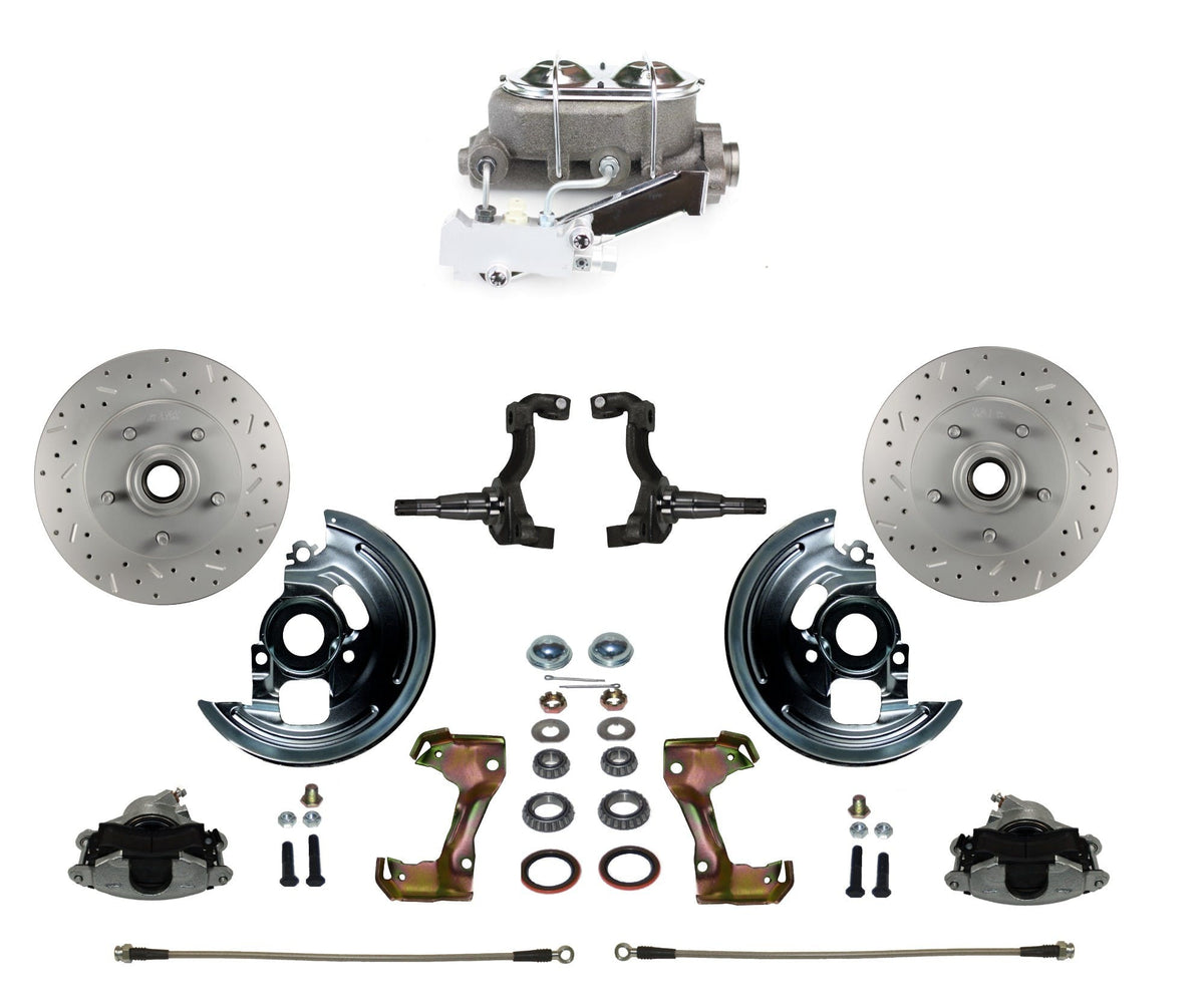 LEED Brakes FC1006-EA1X Manual Front Disc Conversion Kit - Disc Drum - MaxGrip - Zinc