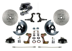 LEED Brakes FC1006-FA3X Manual Front Disc Conversion Kit - Disc Disc - MaxGrip - Chrome