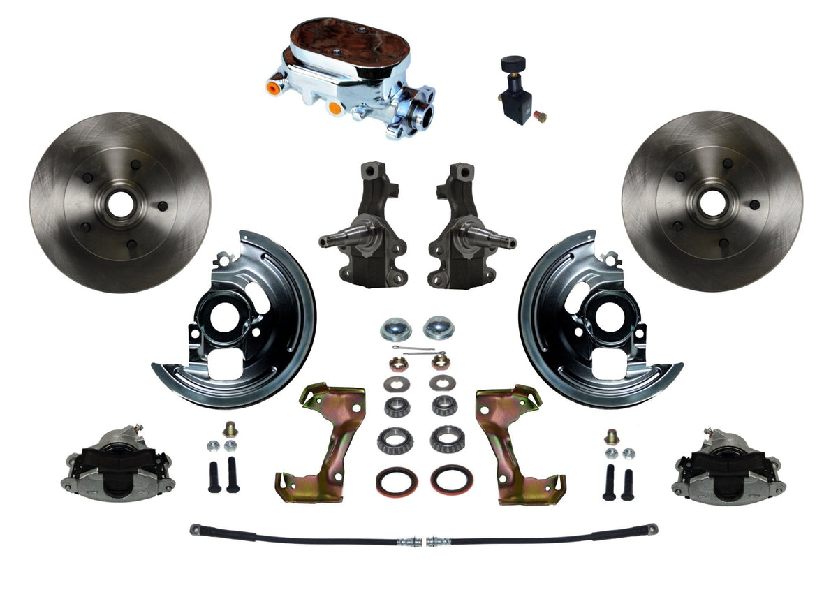 LEED Brakes FC1007-E05 Manual Front Disc Conversion Kit - Adj Valve - Chrome