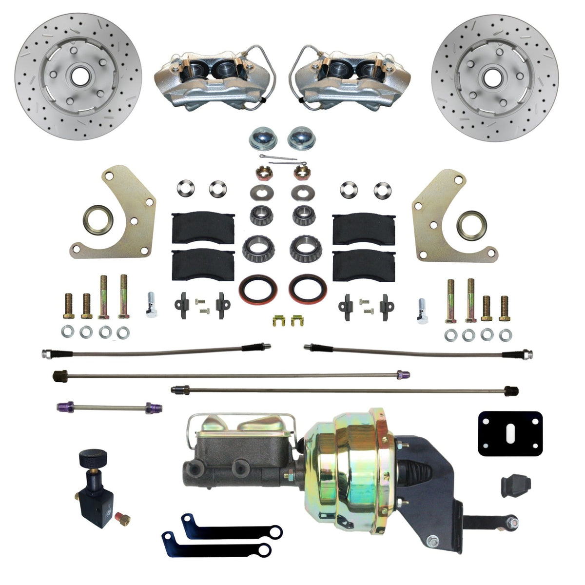 LEED Brakes FC2001-8405X Power Front Disc Brake Conversion Kit  - MaxGrip XDS