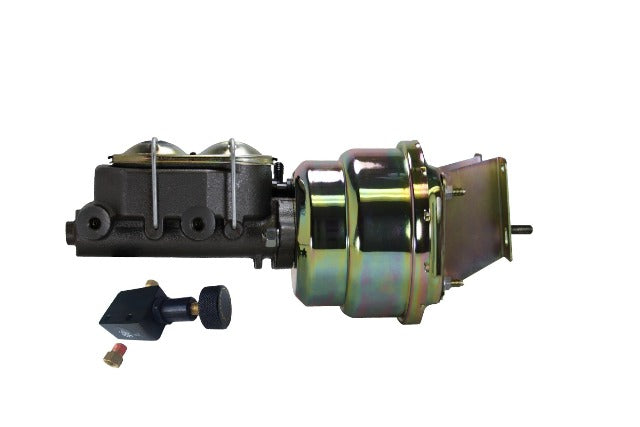LEED Brakes H6105 7 inch dual power booster, 1-1/8 inch bore master adjustable valve (Zinc)