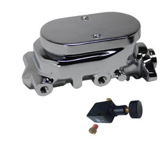 LEED Brakes M_F05 Master Cylinder Kit - 1 in Bore left port with adjustable valve - Chrome