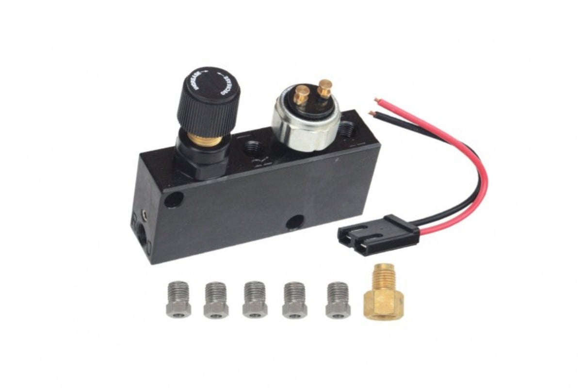 LEED Brakes PVC-B Adjustable proportioning valve and distribution block (Black)