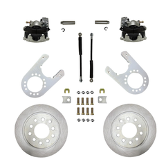 LEED Brakes Rear Disc Brake Conversion Kit with Plain Rotors and Zinc Plated Calipers RC6003