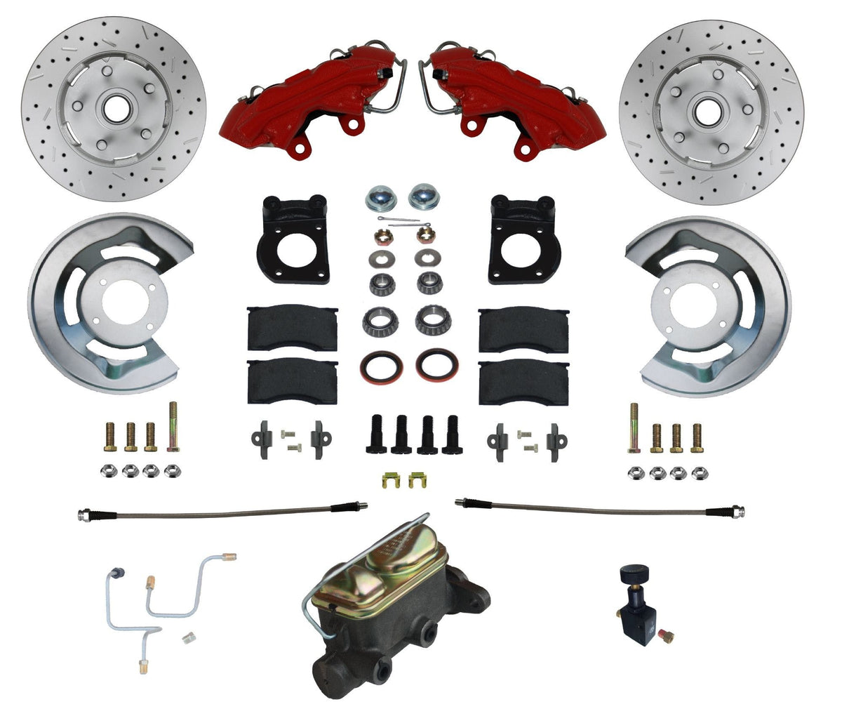 LEED Brakes RFC0001-405X MaxGrip XDS Manual Conversion Kit  Red Powder Coat