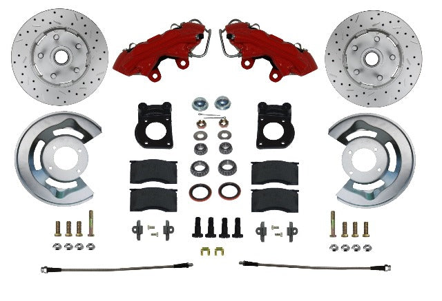 LEED Brakes RFC0002SMX MaxGrip XDS Spindle Mount Kit - Red Powder Coat