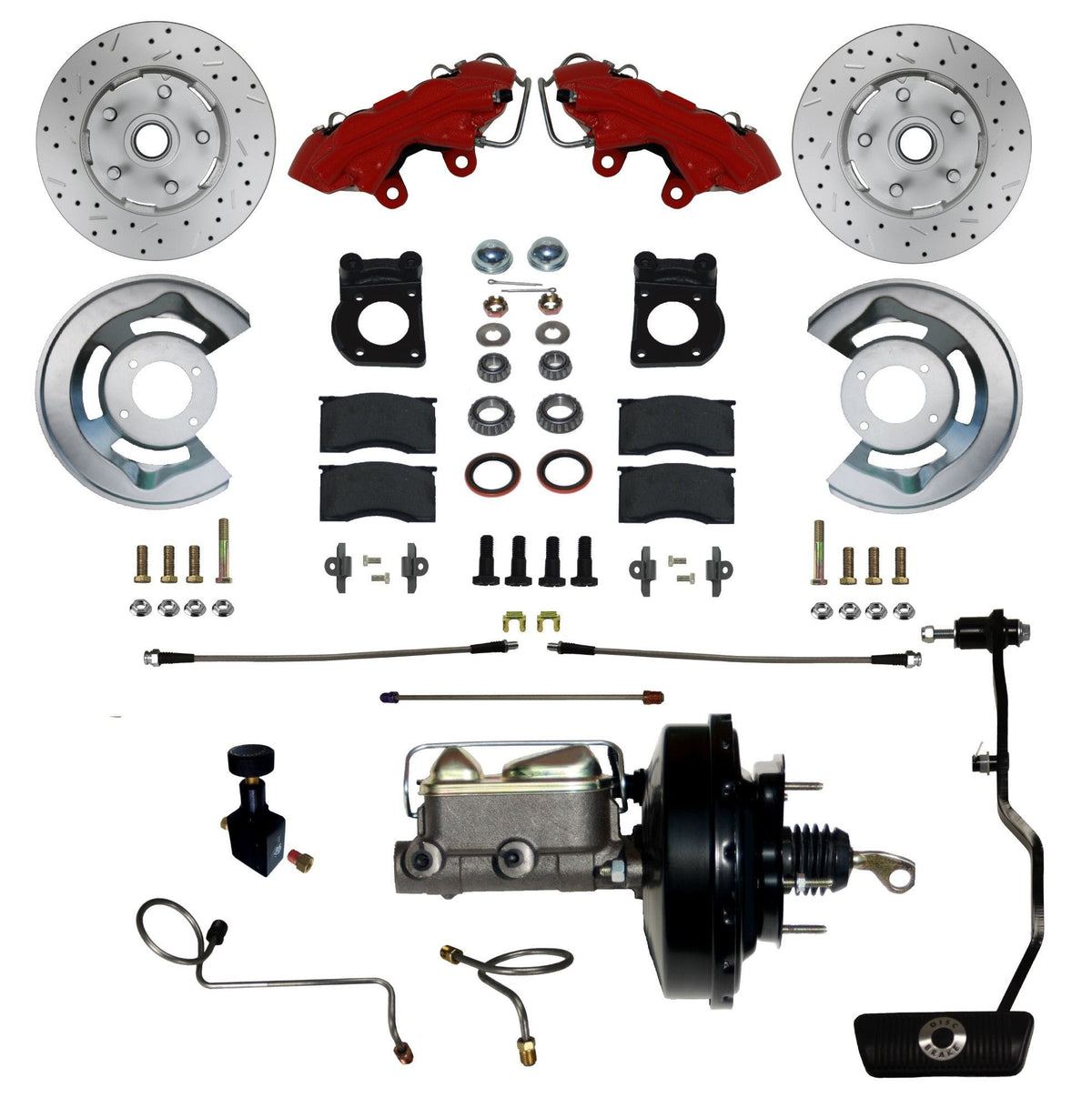LEED Brakes RFC0003-3405AX MaxGrip XDS Power Conversion Kit - Red Powder Coat