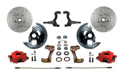 LEED Brakes RFC1002SMX Front Disc Brake Kit - Spindle Mount - Red - MaxGrip