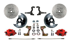LEED Brakes RFC1006SMX Front Disc Brake Kit - Spindle Mount - Red - MaxGrip