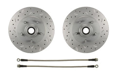 LEED Brakes RFC1010-K1A1X Front Disc Brake Conversion, Power Disc/Drum - MaxGrip XDS - Red