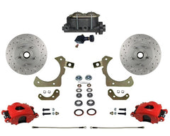 LEED Brakes RFC1011-305X Front Disc Brake Conversion, Manual Adjustable - MaxGrip XDS - Red
