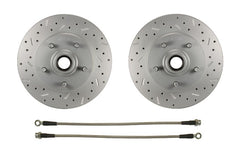 LEED Brakes RFC1011-3A1X Front Disc Brake Conversion, Manual Disc/Drum - MaxGrip XDS - Red