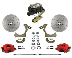 LEED Brakes RFC1011-3A1X Front Disc Brake Conversion, Manual Disc/Drum - MaxGrip XDS - Red