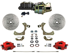 LEED Brakes RFC1011-K105X Front Disc Brake Conversion, Power Adjustable - MaxGrip XDS - Red