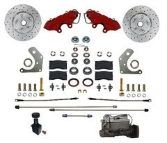 LEED Brakes RFC2002-C05X Mopar B and E Body MaxGrip XDS Manual Conversion Kit - Red Powder Coat
