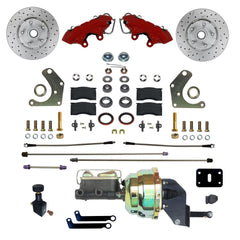 LEED Brakes RFC2003-8405X Mopar C  Body  MaxGrip XDS Power Conversion Kit - Red Powder Coat