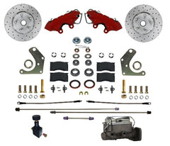 LEED Brakes RFC2003-C05X Mopar C  Body MaxGrip XDS Manual Conversion Kit - Red Powder Coat