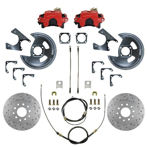 LEED Brakes RRC1003X Rear Disc Brake Kit - GM 10 and 12 Bolt - Black - MaxGrip