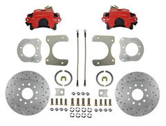 LEED Brakes RRC3001X Rear Drum to Disc Brake Conversion Kit - 11 inch Rotor - MaxGrip - Red