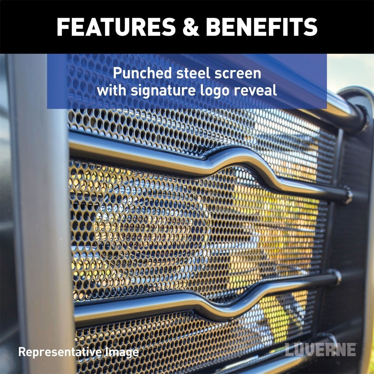LUVERNE 321800 Prowler Max Black Steel Grille Guard