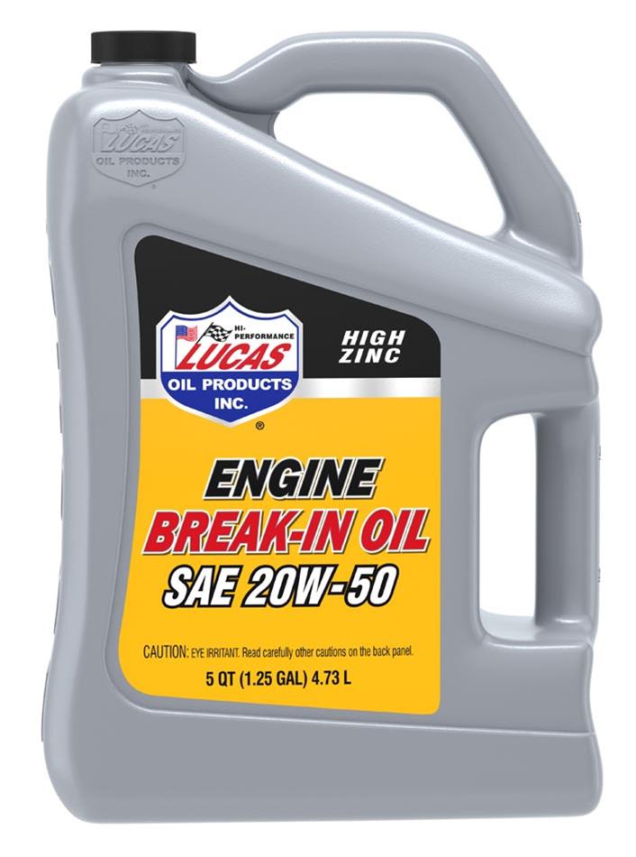 Lucas OIL SAE 20W-50 Break-in Oil 5 qts 10636