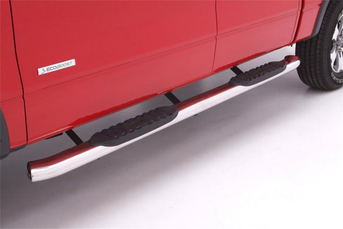 LUND 23785007 5 Inch Oval Curved Nerf Bar - Polished Stainless 5 In CURVED OVAL SS